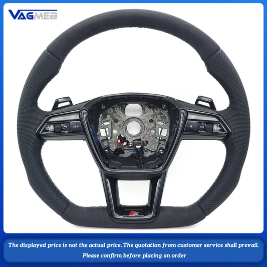 For Audi A6 C8 painted leather multifunctional steering wheel with heating, Car Accessories