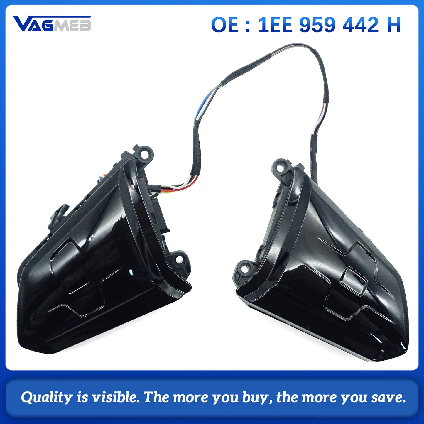 1EE 959 442H For VW Tiguan Audi A6 Golf Steering Wheel Key Button