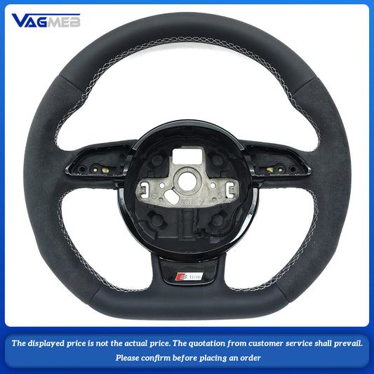 For Audi  SLINE logo A3 8V A4 B8 steering wheel stitching color can be customized