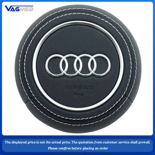 Dyed red thread Steering wheel airbag cover multifunction steering wheel For Audi TT MK3 Dermal white thread