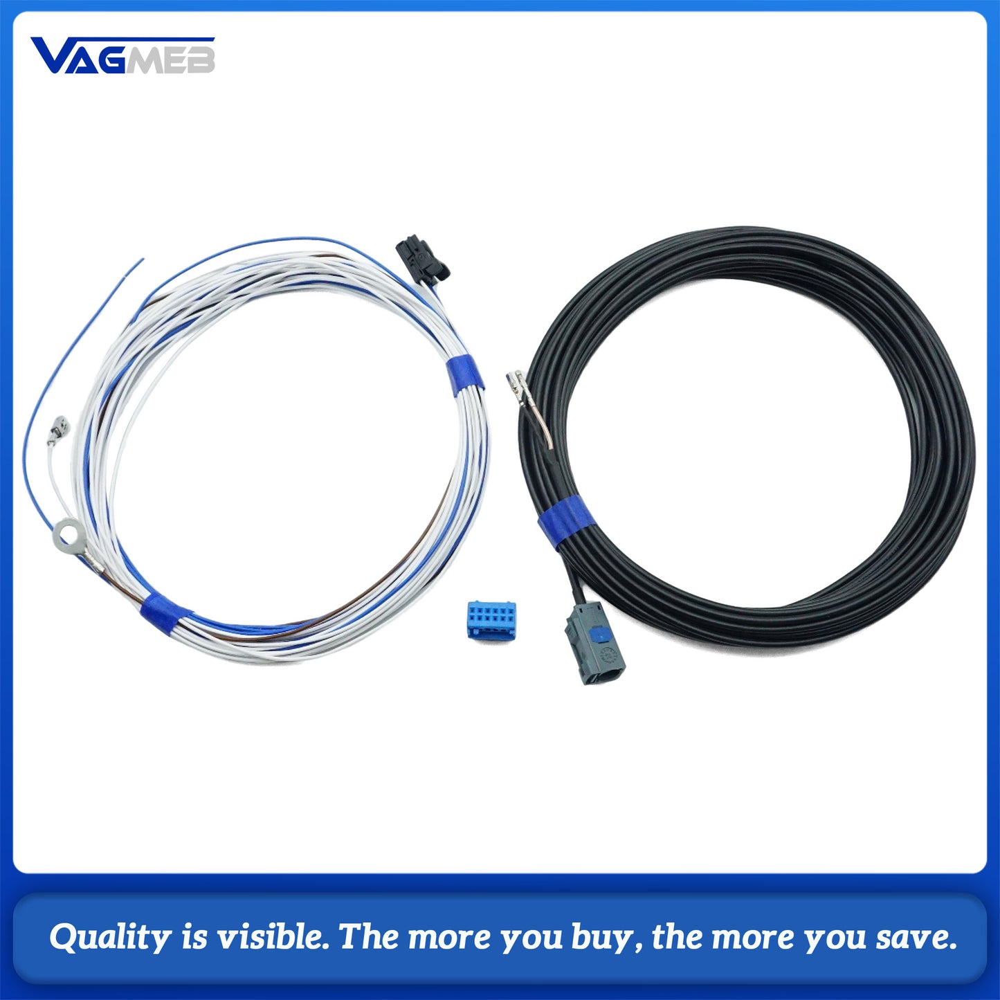 For the rearview camera cable of the MQB low version, the cable for the trunk base interface. Trackless design. Cable length: 9 meters.