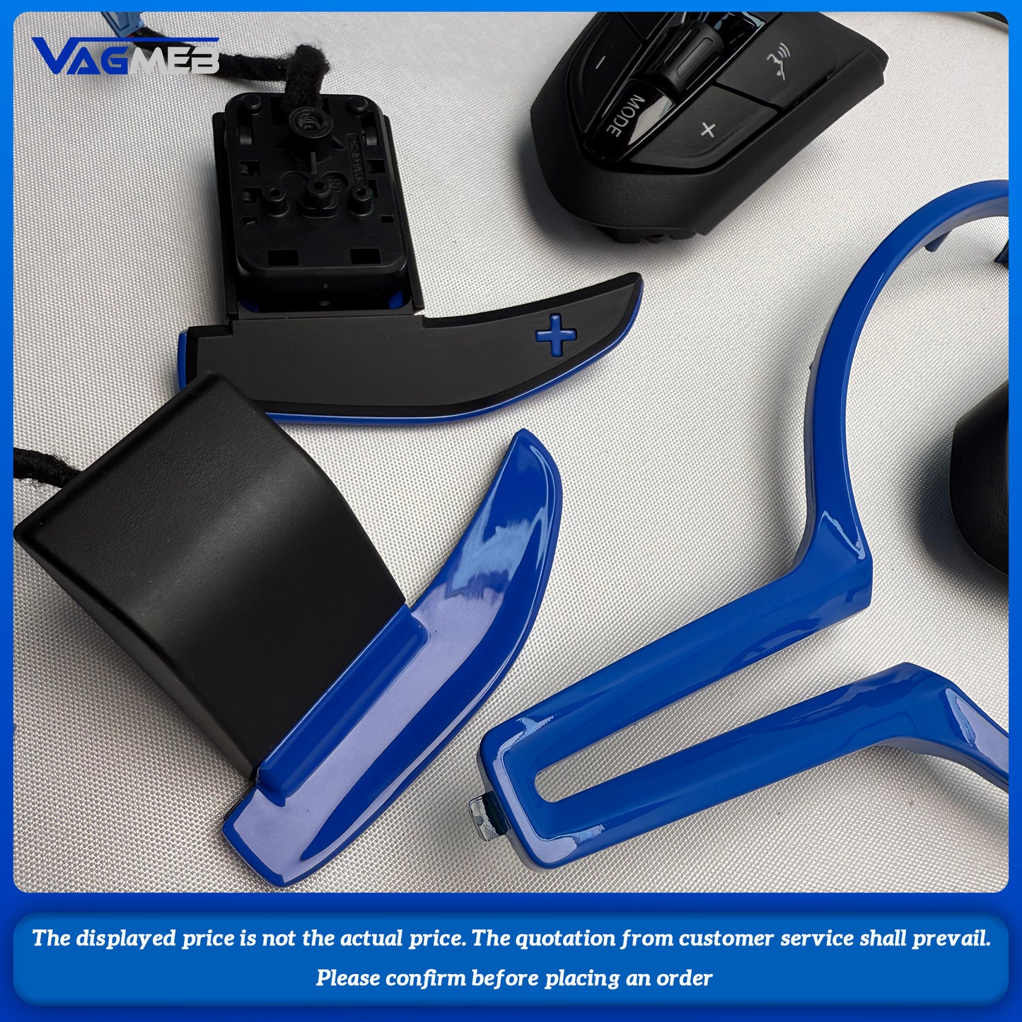 M power blue Steering Wheel Covers Car Carbon Fiber M sport Steering Wheel Trim for BMW M2 F87 M3 F80 M4 F82 M5 F10 M6 F06