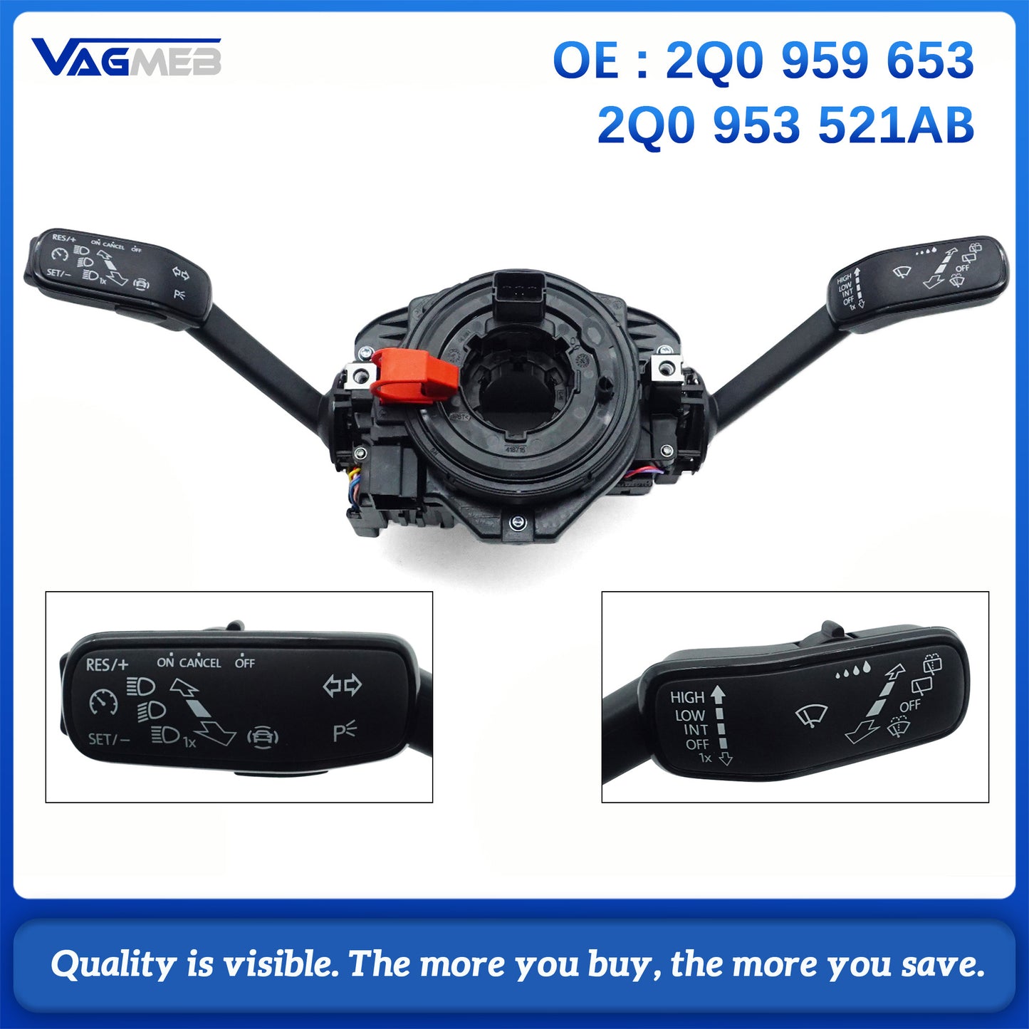 For VW POLO  Skoda SEAT Steering Wheel Control Module Shift HandLever