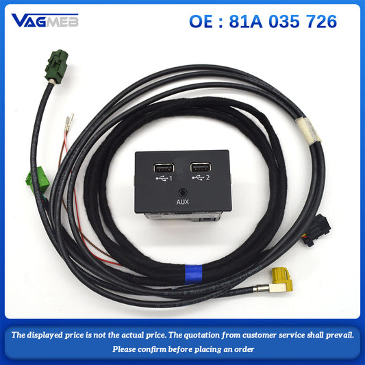 For Audi Q2 A3 S3 RS3 modified Carplay interface small big plug USB cable 81A 035 726