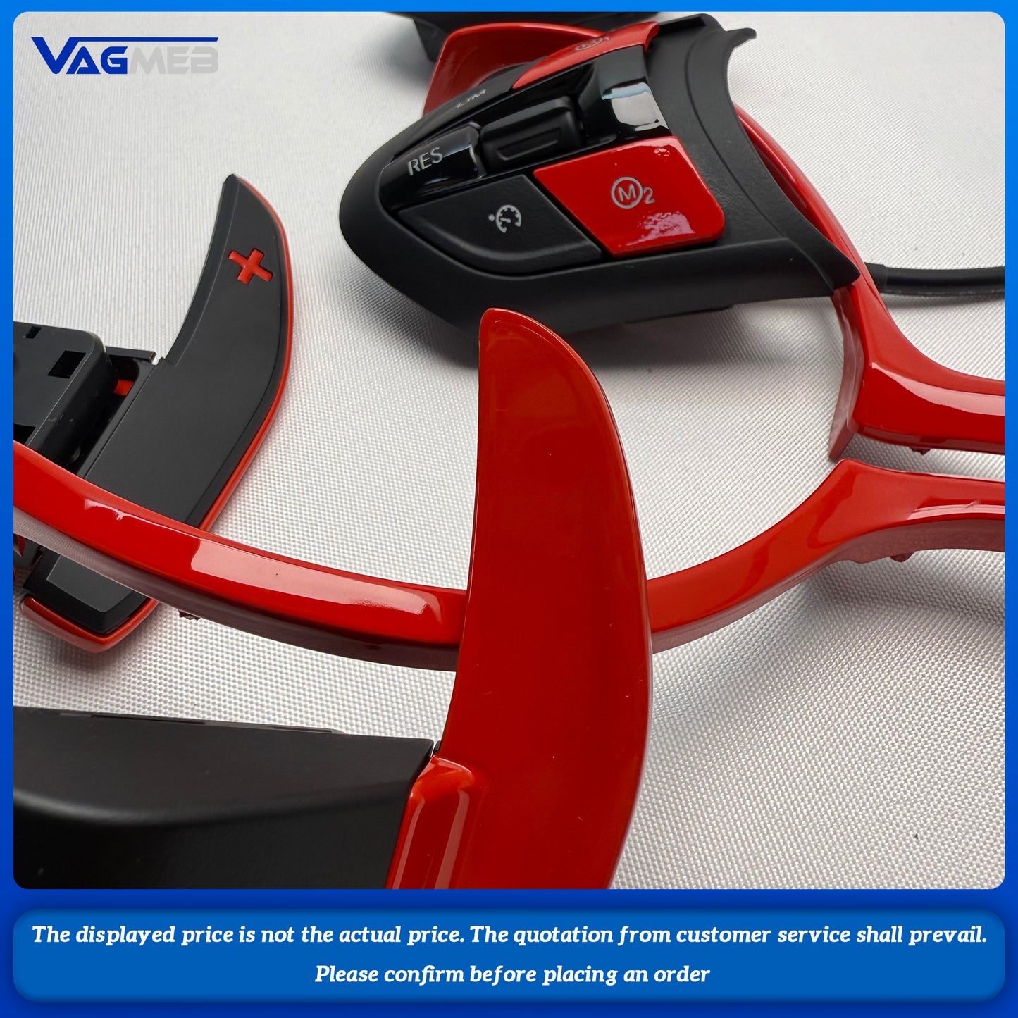 M power red Steering Wheel Covers Car Carbon Fiber M sport Steering Wheel Trim for BMW M2 F87 M3 F80 M4 F82 M5 F10 M6 F06