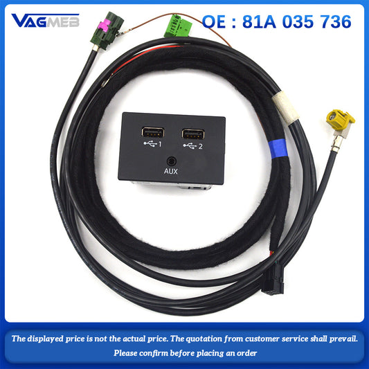 81A 035 736 For Audi Q2 A3 S3 RS3 modified Carplay interface small big plug USB cable