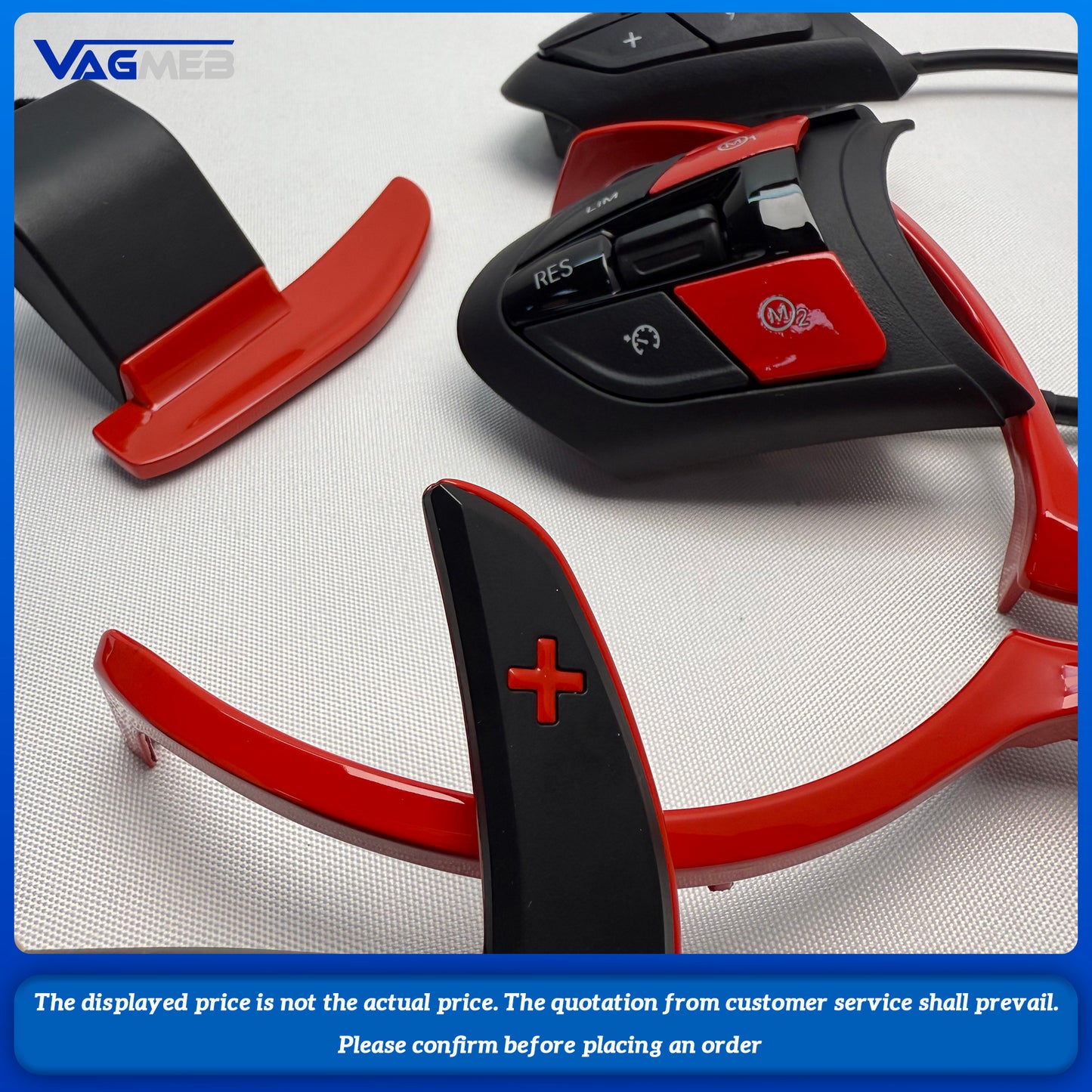 M power red Steering Wheel Covers Car Carbon Fiber M sport Steering Wheel Trim for BMW M2 F87 M3 F80 M4 F82 M5 F10 M6 F06