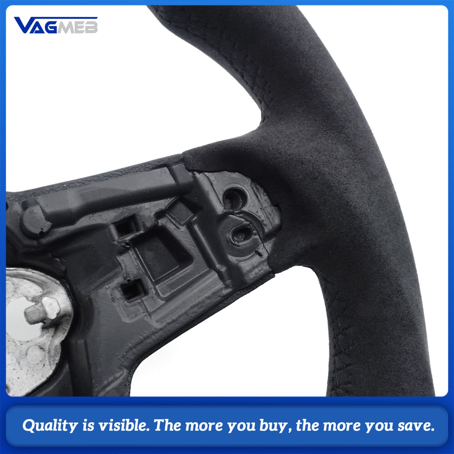 Alcantara leather steering wheel suitable for VW Golf MK7 7.5 GTI GTD GTE R Polo GTI Tiguan MK2 Passat B8 Sport steering wheel