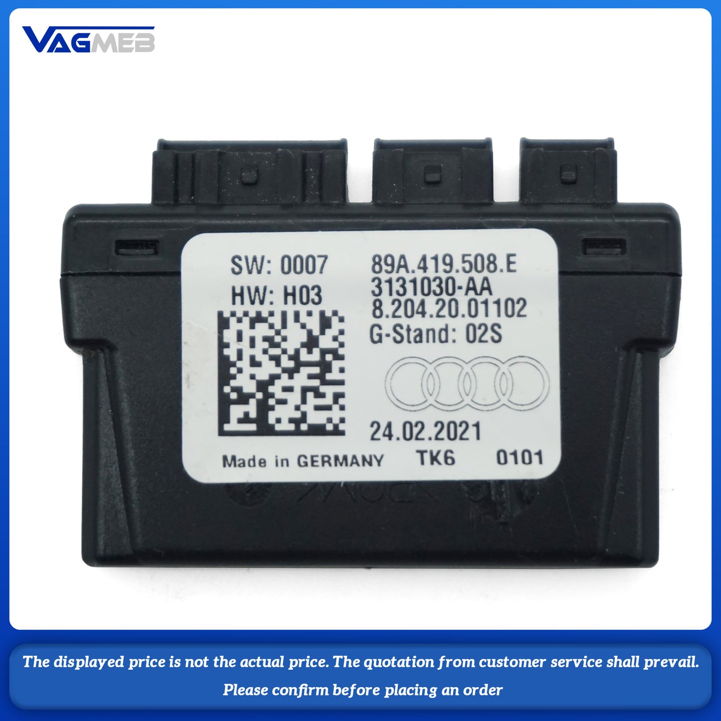 For Audi A6 C8 KLR MQB EVO permanent travel assist lane assist off-hand module  89A 419 508 E 89A419508E