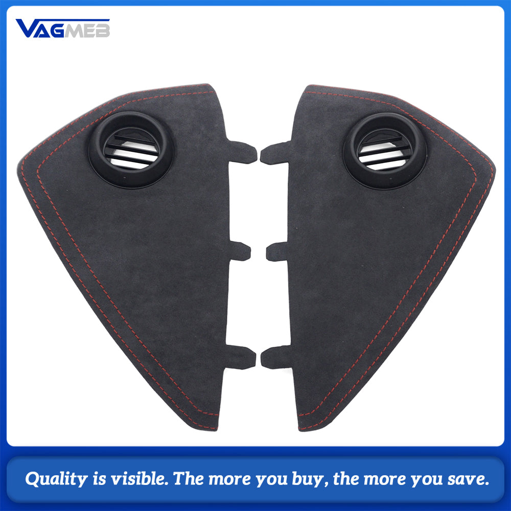 Car Instrument Panel Trim Cover RS3 Logo Suede Red Stitching Interior Decorative Panel For Audi A3 8Y