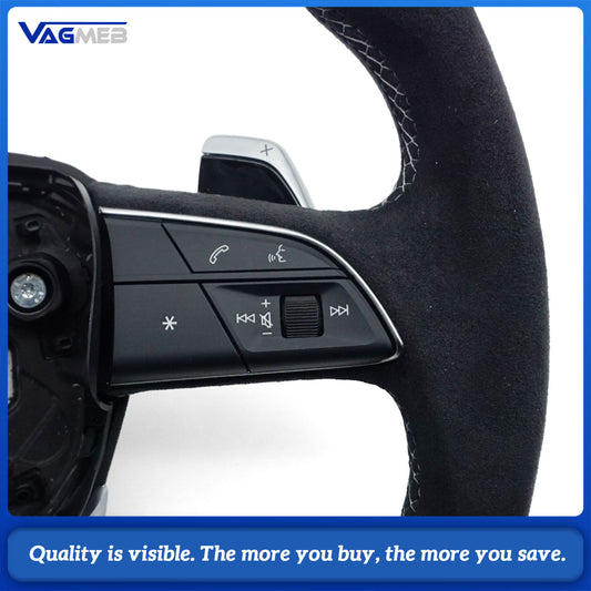 Suitable For Audi Q5 FY Q7 4M matte carbon fiber Alcantara steering wheel assembly with heating, Car Accessories