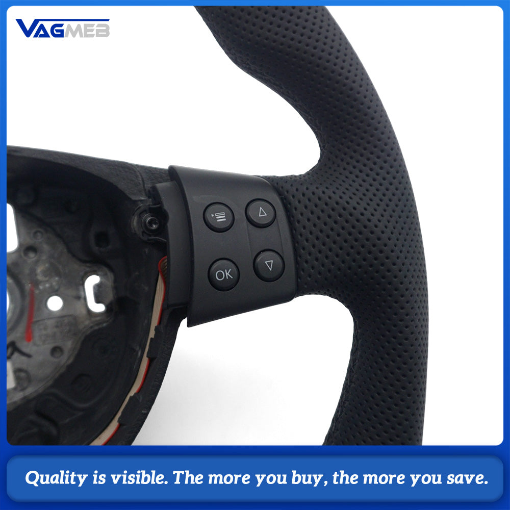 For VW Golf 5 MK5 GTI Passat B6 Semi Perforated Leather Steering Wheel
