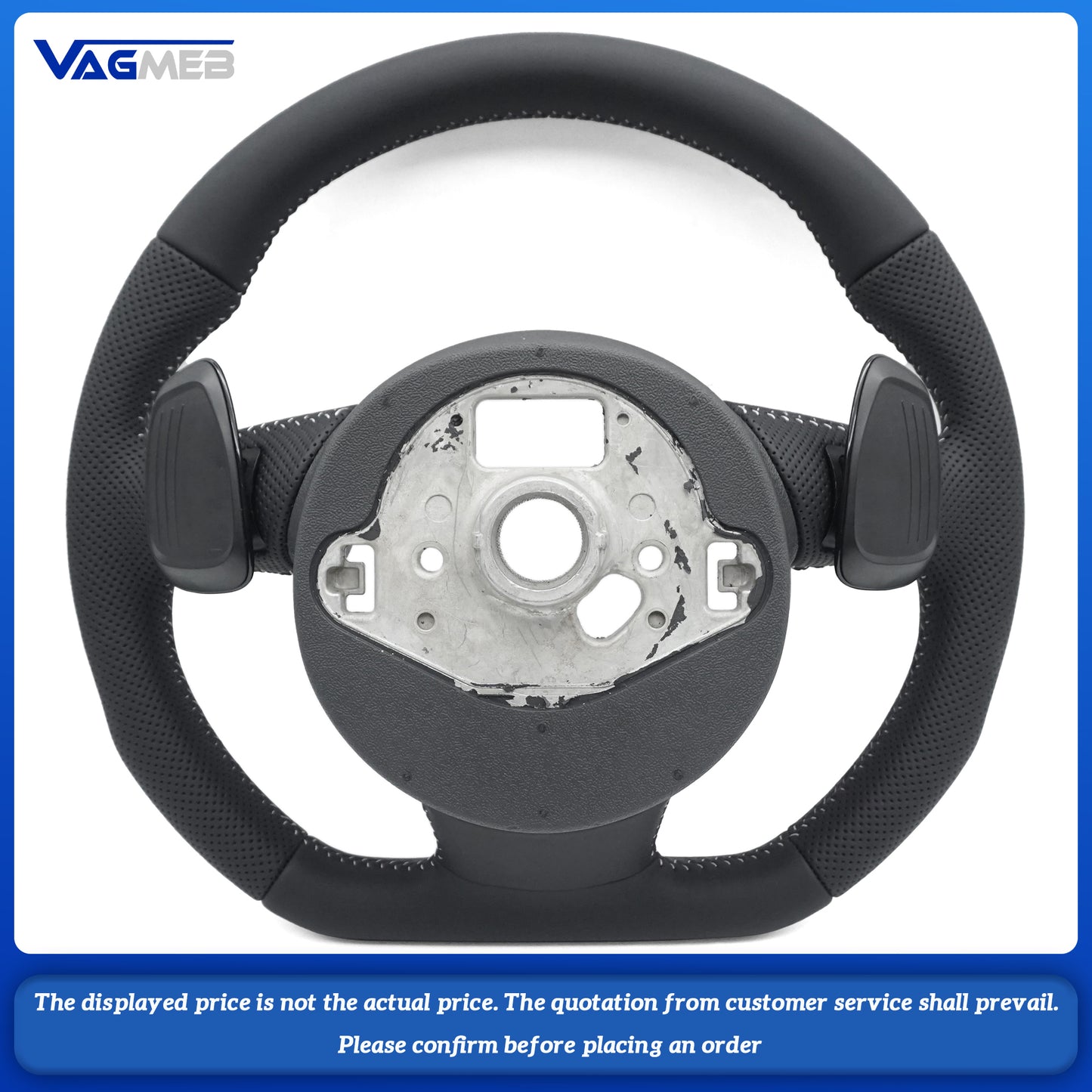 Leather Steering Wheel Upgrade Fit For Audi A4 B8 Q3 A3 8V Steering Wheel