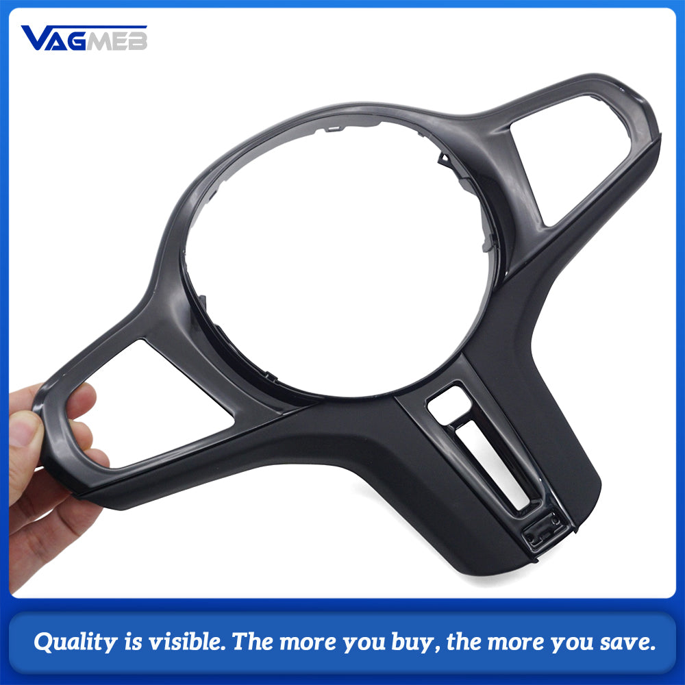 Car Piano Black Steering Wheel Button Decor Frame Trim For BMW G Series, Reserved Heating Switch Hole, No Backlight Hole For Buttons Replacement