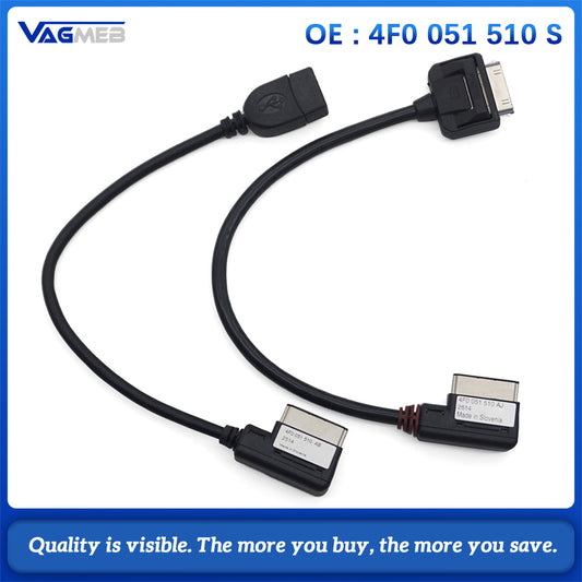 USB AUX Cable Music MDI MMI AMI to USB Female Interface Audio AUX Adapter Data Wire For AUDI A3 A4 A4L A5 A6 A8 Q5