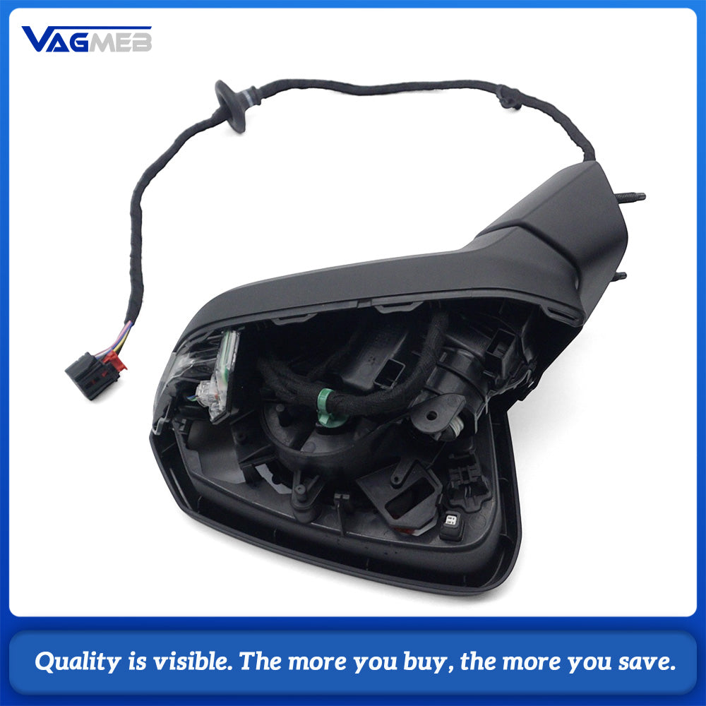 Power Folding Side Mirror Half Assembly Kit with Control Switch For 2021 Audi Q2