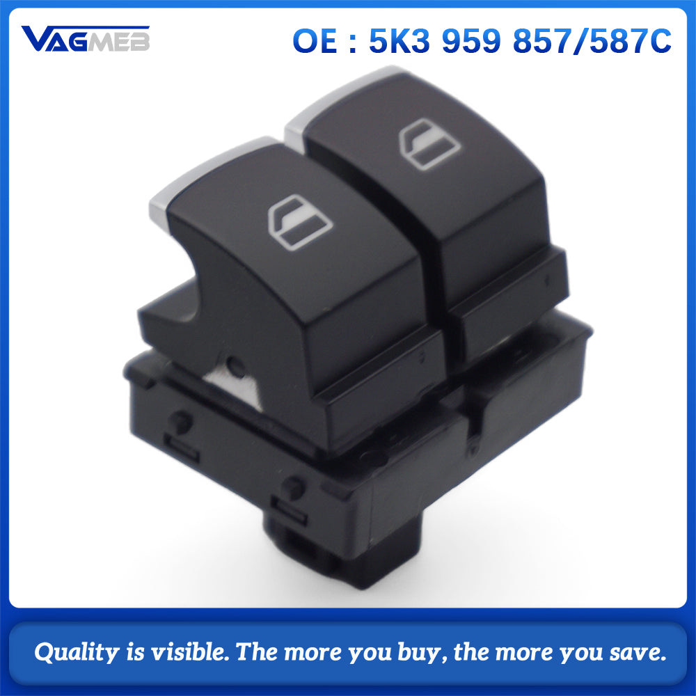 Window Control Switch Button For VW Eos Golf MK5 MK6 GTI 2 Door Scirocco Tiguan Polo 5K3 959 857 587C