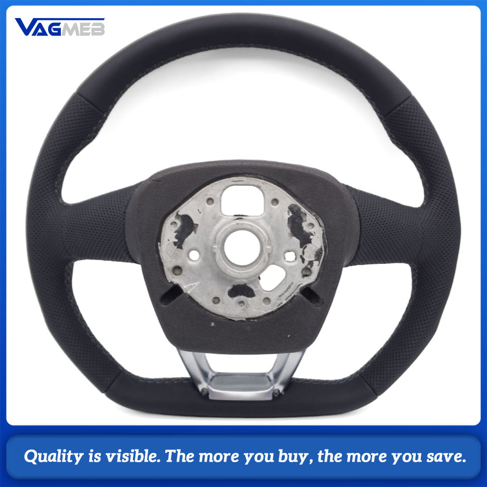 Perforated leather steering wheel for Audi Q5 FY Q7 4M Q8 S RS LOGO multifunctional steering wheel