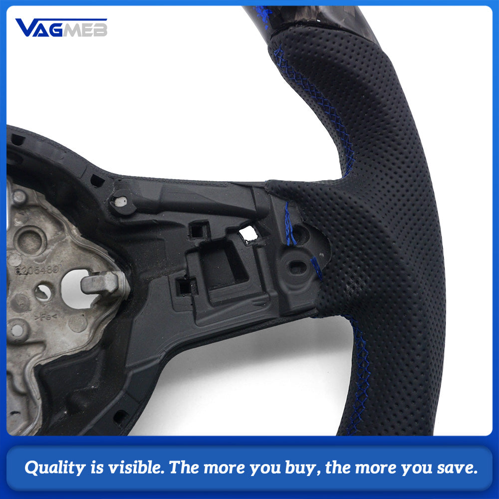 Real Carbon Fiber Steering Wheel for VW Golf MK7 2015-2019 Golf 7 R 2015-2017