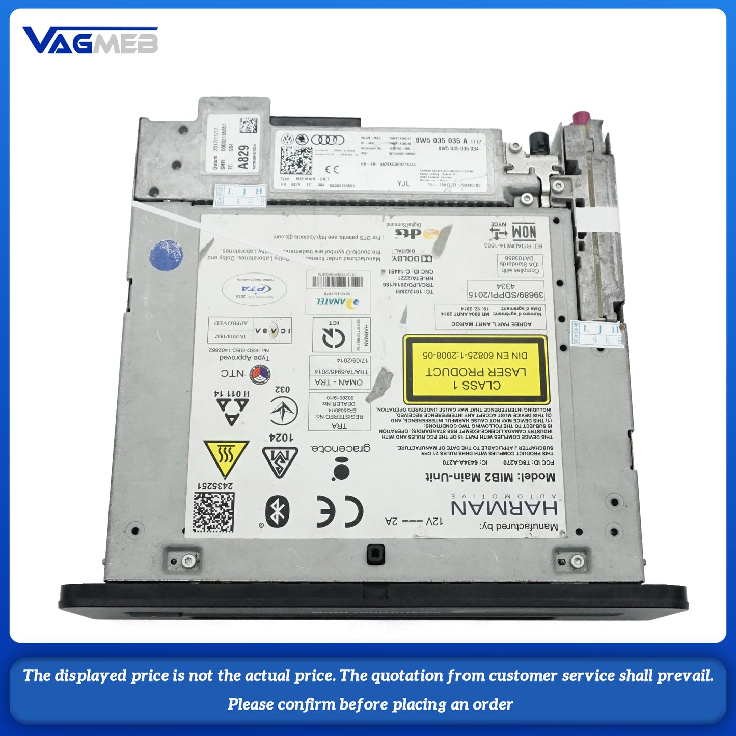 For Audi A4B9 navigation host CD host 8W5 035 035A