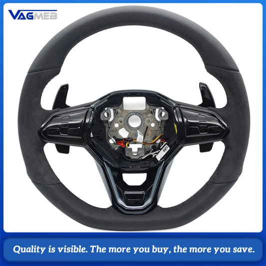 For VW Golf 8 MK8 POLO GOLF 7 GTI R-line MK7 MK6 Passat CC GTS Scirocco GTD GTE GLI JETTA Leather Steering Wheel