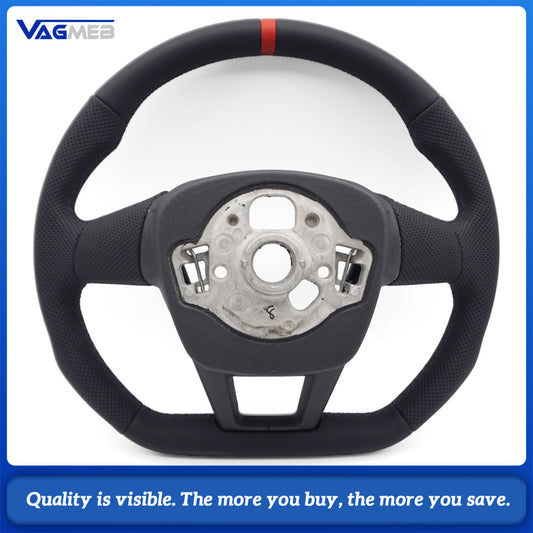 steering wheel suitable for Audi A6 C8 A7 black stitched leather flat bottomed steering wheel