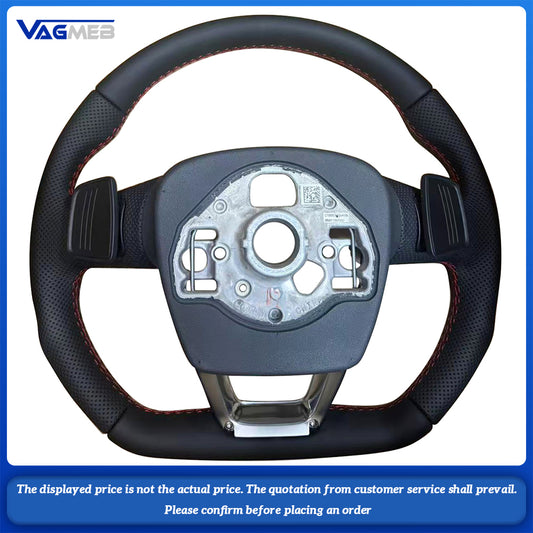 For Audi RS LOGO Q3 semi-perforated red multi-functional steering wheel without heating