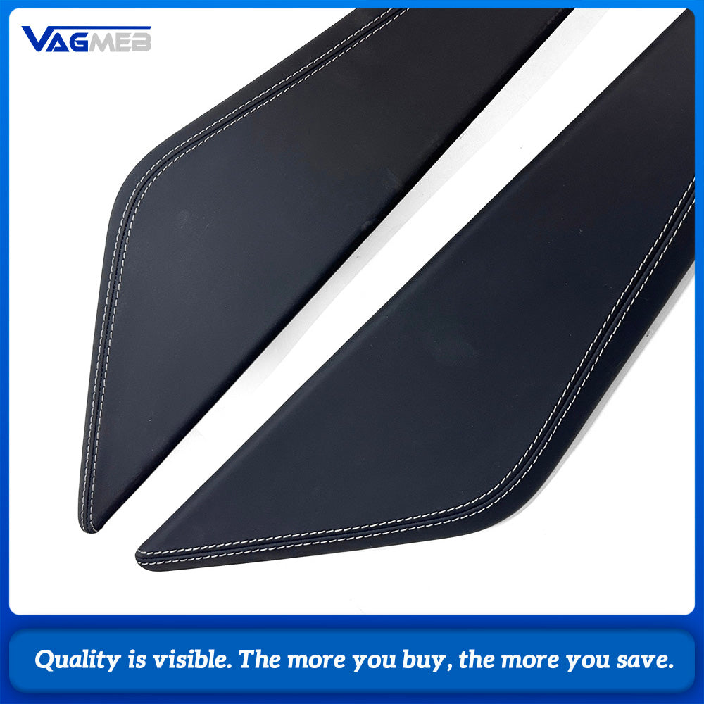 Genuine OEM Nappa Leather Center Console & Saddle Cover GrayWhite Strip for Audi A6L C8 2019-2026