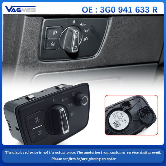 For VW PASSAT B8 3G HEADLIGHT SWITCH CONTROL UNIT Light Multi Switch 3G0 941 633R