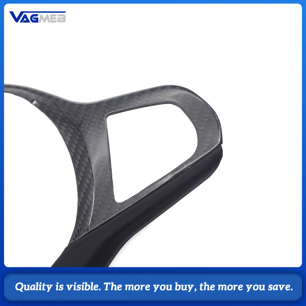 Steering Wheel Button Trim Leather‑Carbon Base Low‑Spec Version With Heating Hole For BMW G‑Chassis G20 G28 G30 G38 G01