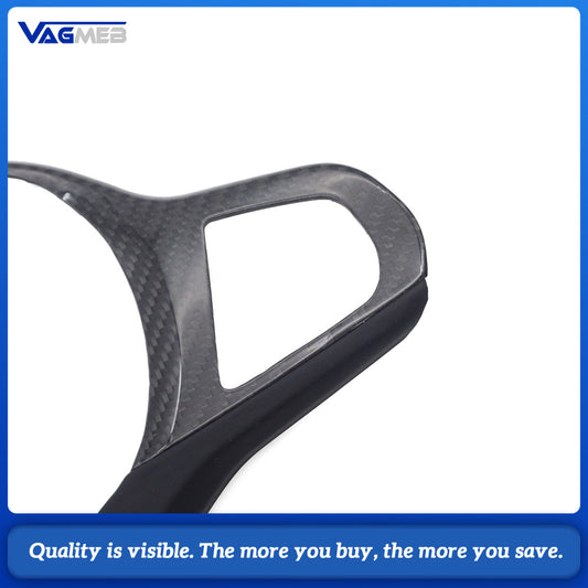 Steering Wheel Button Trim Leather‑Carbon Base Low‑Spec Version With Heating Hole For BMW G‑Chassis G20 G28 G30 G38 G01