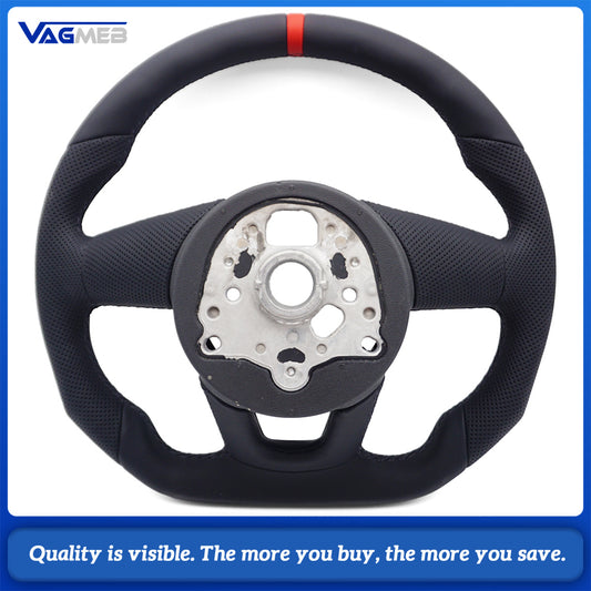 Sports style car steering wheel suitable for A4 S4 B9 A3 S3 8V RS4 RS5 A5 S5 leather steering wheel car accessories
