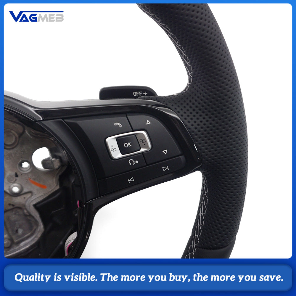 R R-Line Steering Wheel Assembly For  VW  VolkswagenCC Polo Golf 7 GTI Passat Tiguan Scirocco