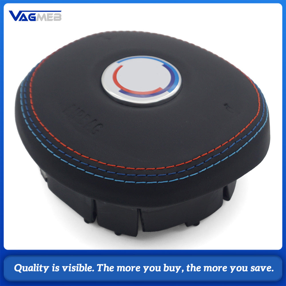 Steering wheel airbag cover multifunction steering wheel For BMW G80 Leather Airbag Cover With 50th Anniversary Badge Tri Color Stitch