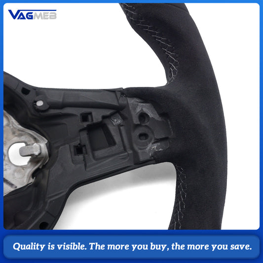 Suede leather perforated material steering whee core for VW Golf MK7 7.5 Polo Tiguan MK2 Passat B8