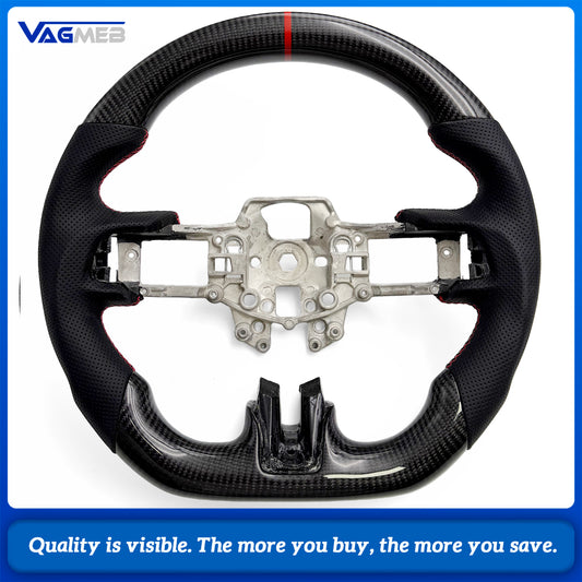 For Ford Mustang 2015 2016 2017 Carbon Fiber Look Steering Wheel Car Accessories