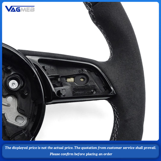 For Audi S RS sline logo A1 A3 8Y A4 B9 A5 B9 S3 S4 S5 RS3 RS4 RS5 Custom steering wheel without buttons and paddles
