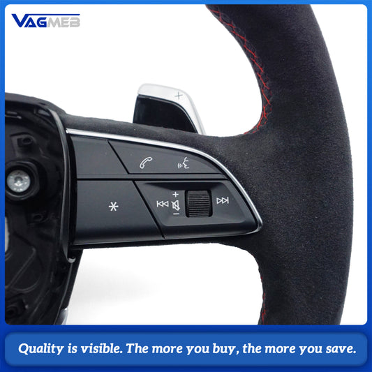 Suitable for Audi Q5 FY Q7 4M carbon fiber Alcantara steering wheel assembly with heating, Car Accessories
