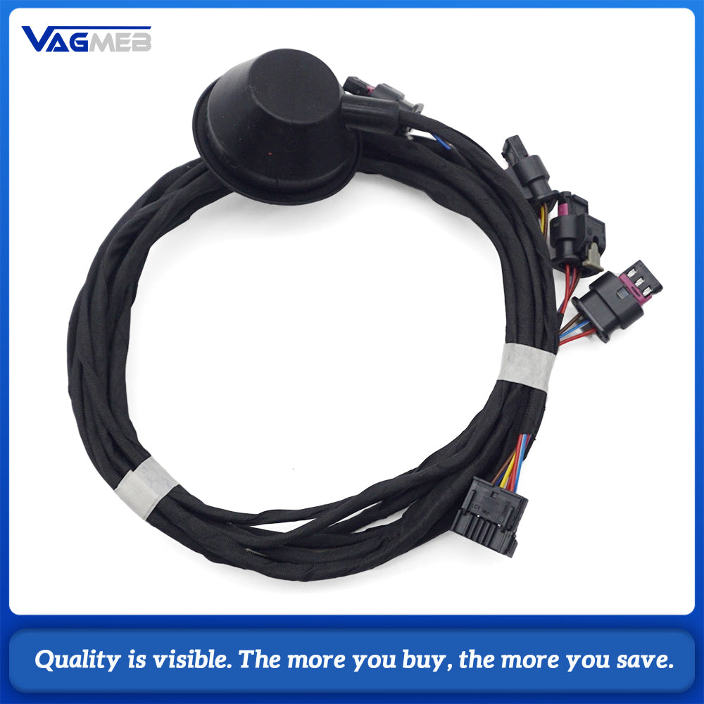 Rear 4K PDC Parking Radar Wiring Harness For VW PQ25 PQ35 Platform Rear Bumper 4‑Sensor Park Assist Retrofit Cable