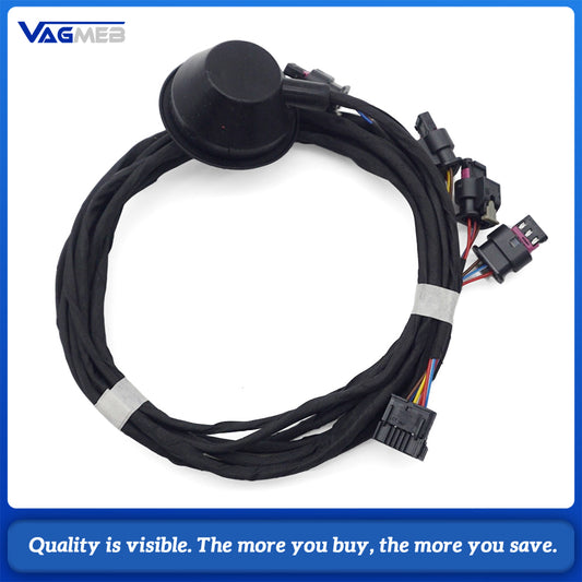 Rear 4K PDC Parking Radar Wiring Harness For VW PQ25 PQ35 Platform Rear Bumper 4‑Sensor Park Assist Retrofit Cable
