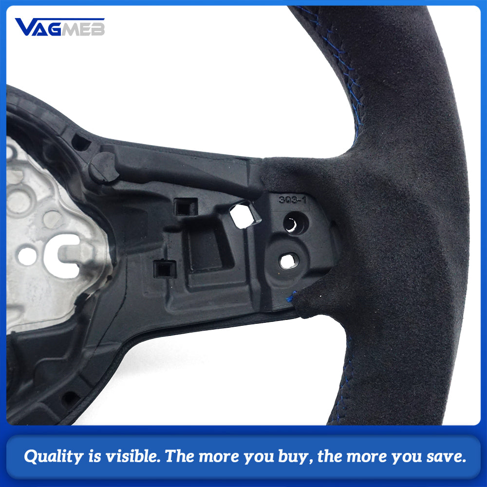 Suitable for VW Golf MK7 R GTI GTD GTE Polo GTI Scirocco 2015 2016 T-ROC Tiguan for Alcantara material steering wheel