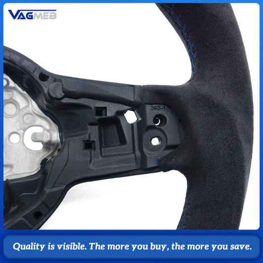 Suitable for VW Golf MK7 R GTI GTD GTE Polo GTI Scirocco 2015 2016 T-ROC Tiguan for Alcantara material steering wheel