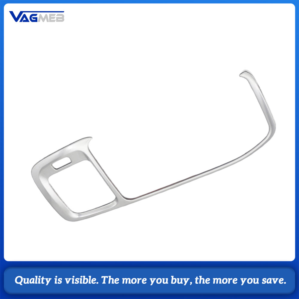 Car Styling Console Navigation Frame Decorative Cover Trim For Volvo S60 V60 2011-17 Interior Stainless Steel Strip Mouldings