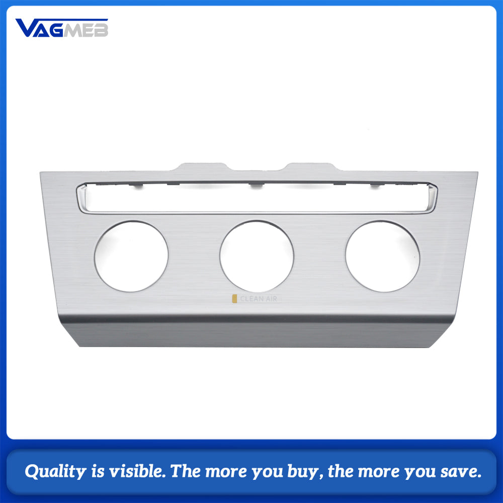 For VW Passat B8 Silver Manual Air Conditioning Control Panel Bezel Trim Frame, OEM 3GD 863 041, Car Interior Replacement Accessory