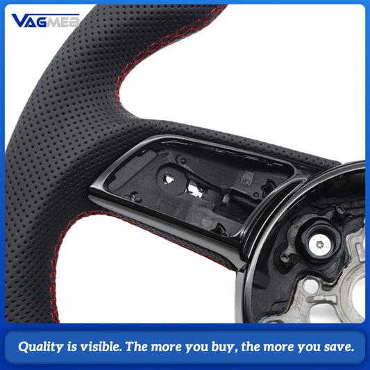 Sports style car steering wheel suitable for Audi A4 S4 B9 A3 S3 8V RS4 RS5 A5 S5 2017-2024 leather steering wheel car accessories