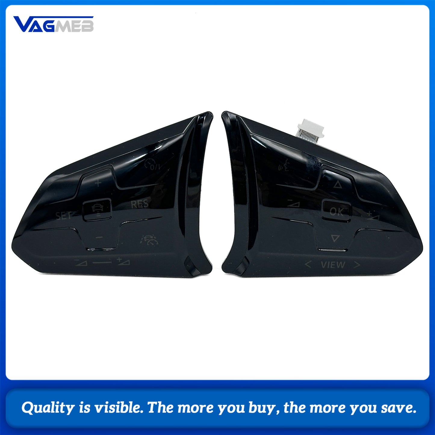For VW Golf7 MK7 Golf 8 MK8 Passat B8 Tiguan L For ID3 ID4 ID6 1EA959442AB Multi Function Steering Wheel LCD Touch Button Shell