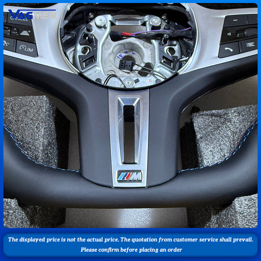 Steering Wheel Fit BMW X3 X4 X5 X7 M5 M8 G30 G38 G12 G15 G20 Perforated Leather Car Steering Wheel Accessories