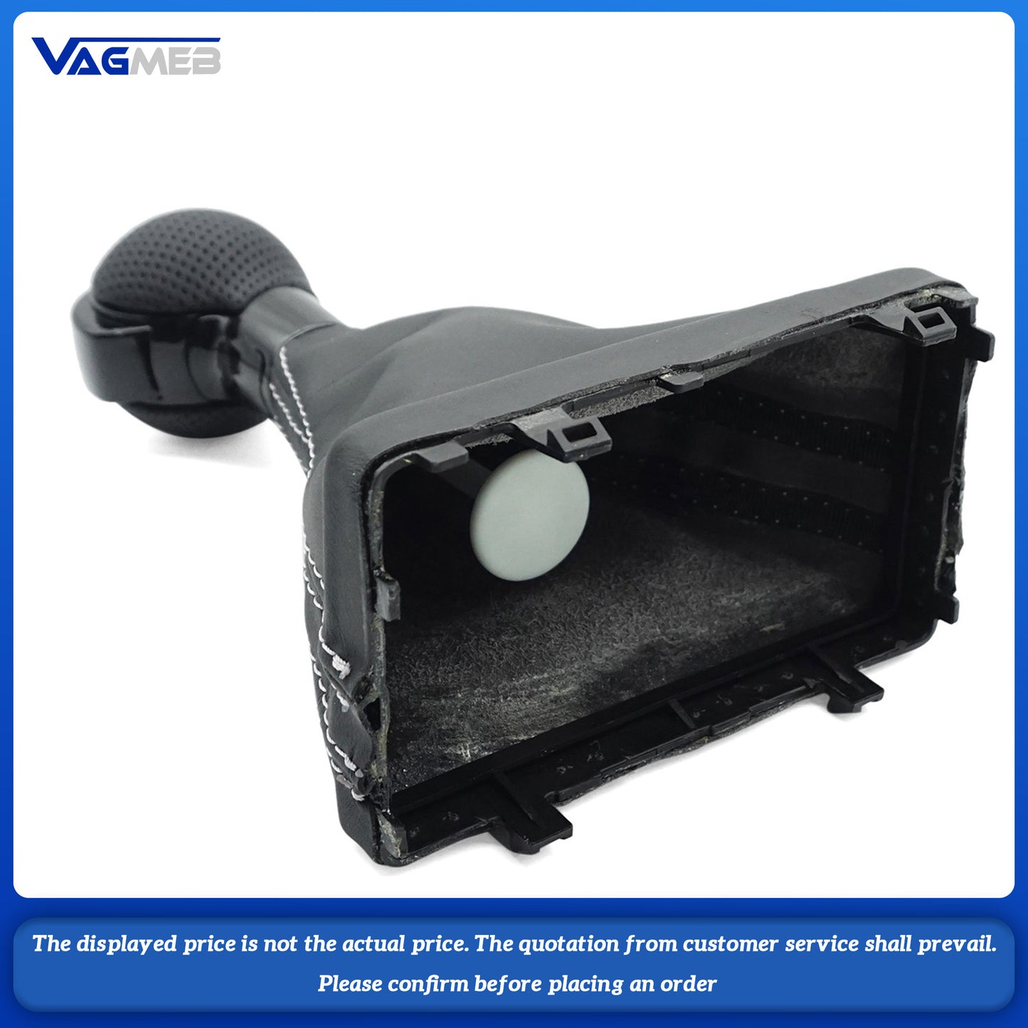 For Audi A38V Gear Shift Knob with PU Leather Gaiter Boot Cover