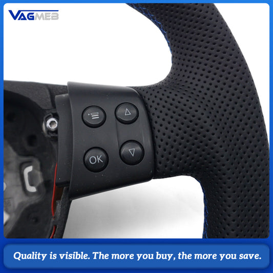 For VW  Golf MK5 Real Carbon Fiber Steering Wheel With Leather