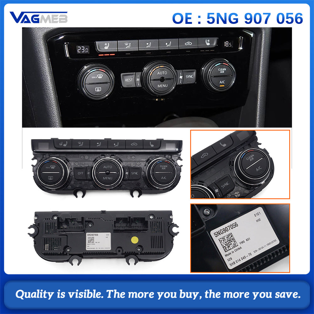 Climate Control Panel OE 5NG907056 For VW Tiguan MK2 AD1 Dual Zone Air Conditioning Control Switch Unit
